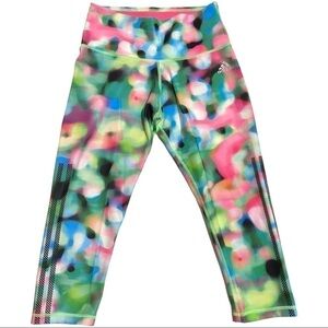 ADIDAS Climalite Watercolor Cropped Leggings Size Extra Small Style #AD4001
